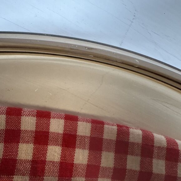 Round Pyrex Replacement Glass Lid Amber Color  10⅝”  Large - Picture 7 of 8